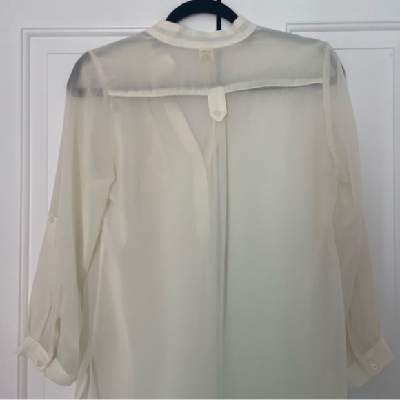Francesca’s Off White Sheer Blouse - Picture 3 of 6